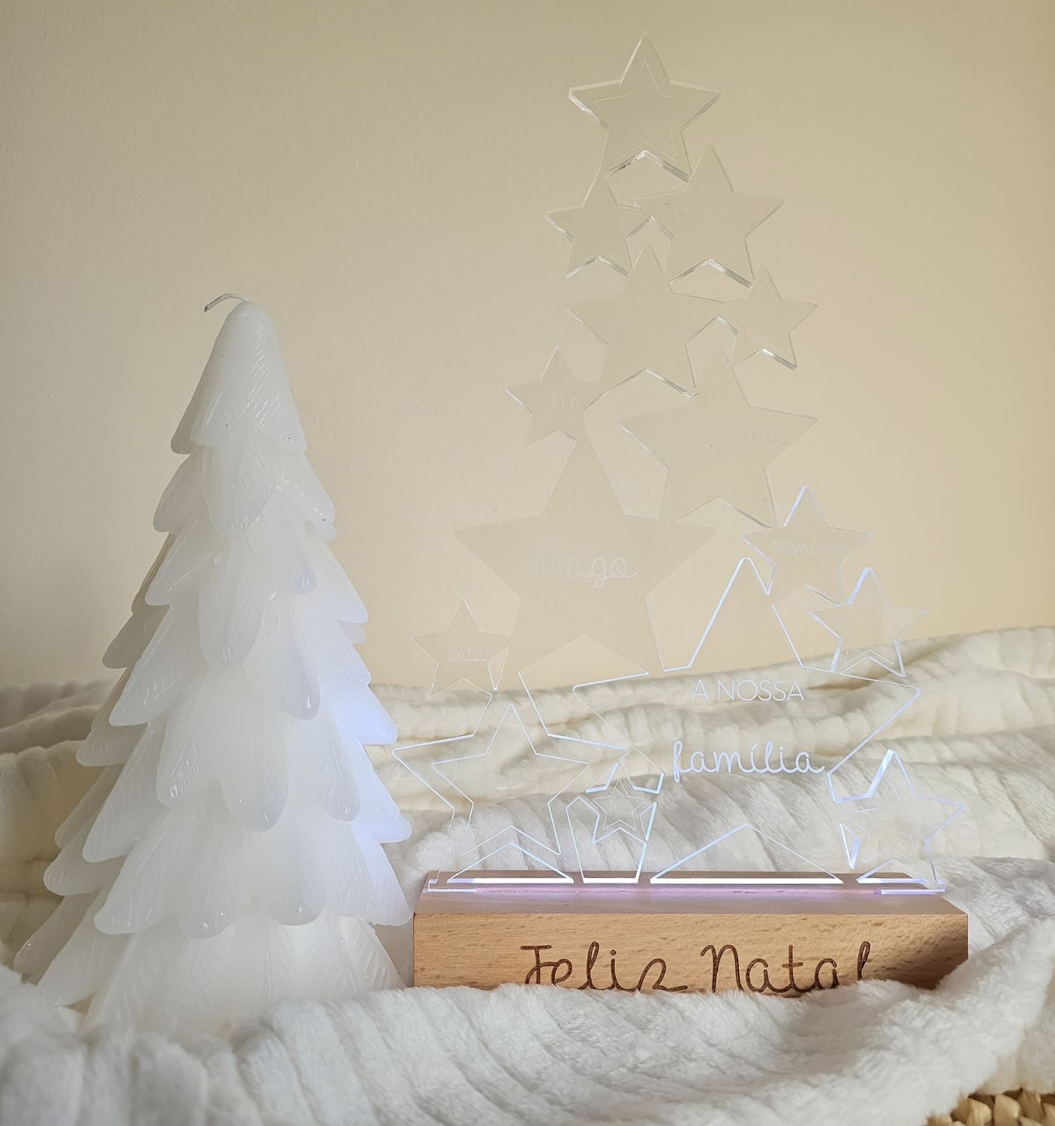 Candeeiro LED Torre de Estrelas Personalizado Candeeiro LED Torre de Estrelas Personalizado