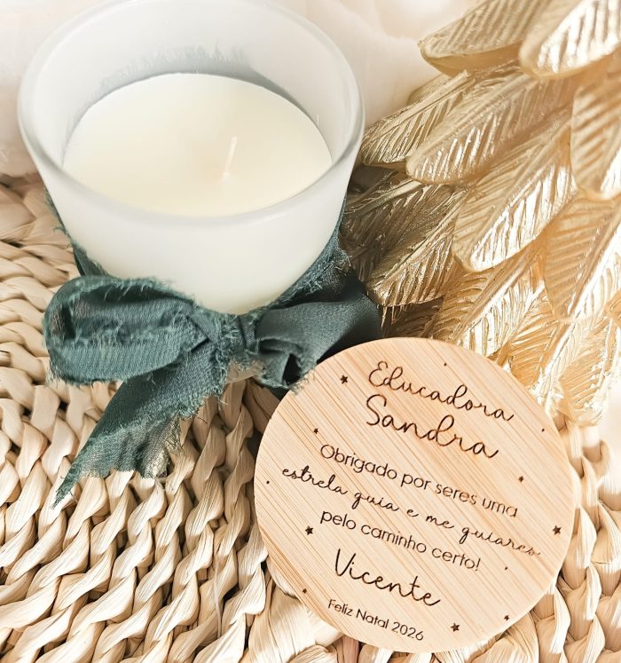 Vela Aromática "Feliz Natal" Personalizada