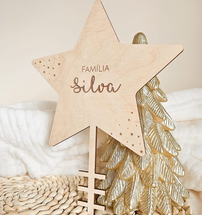 Topo de Árvore em forma de Estrela Personalizado