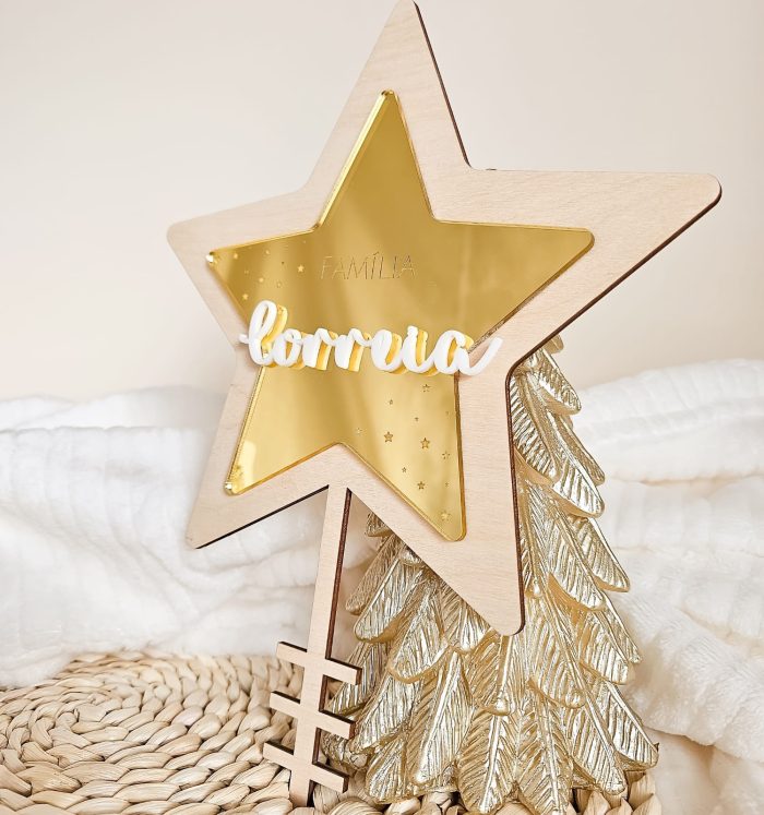 Topo de Árvore em forma de Estrela Personalizado