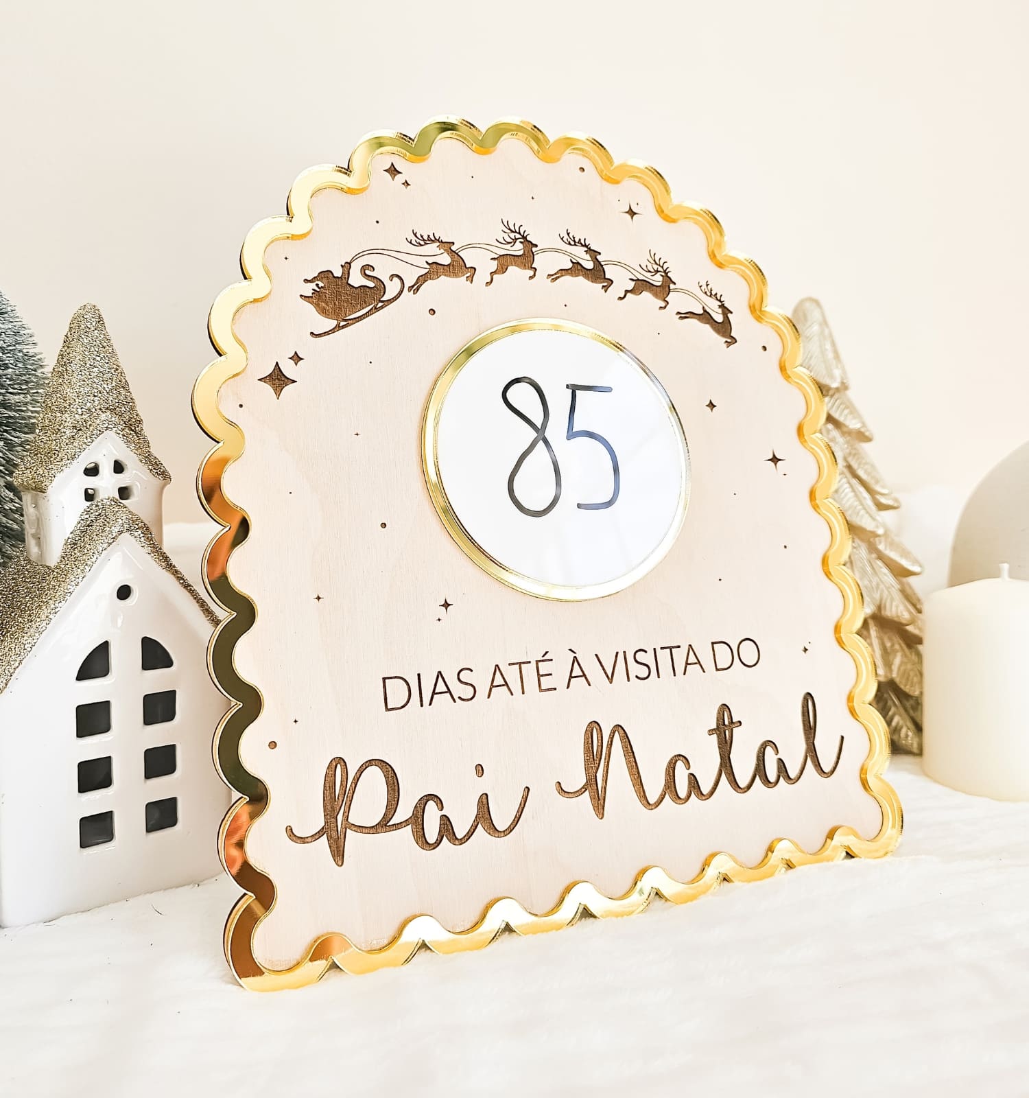 Placa de Contagem Decrescente para o Natal Placa de Contagem Decrescente para o Natal