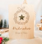 Moldura Livro de Natal em Madeira - Estrela
