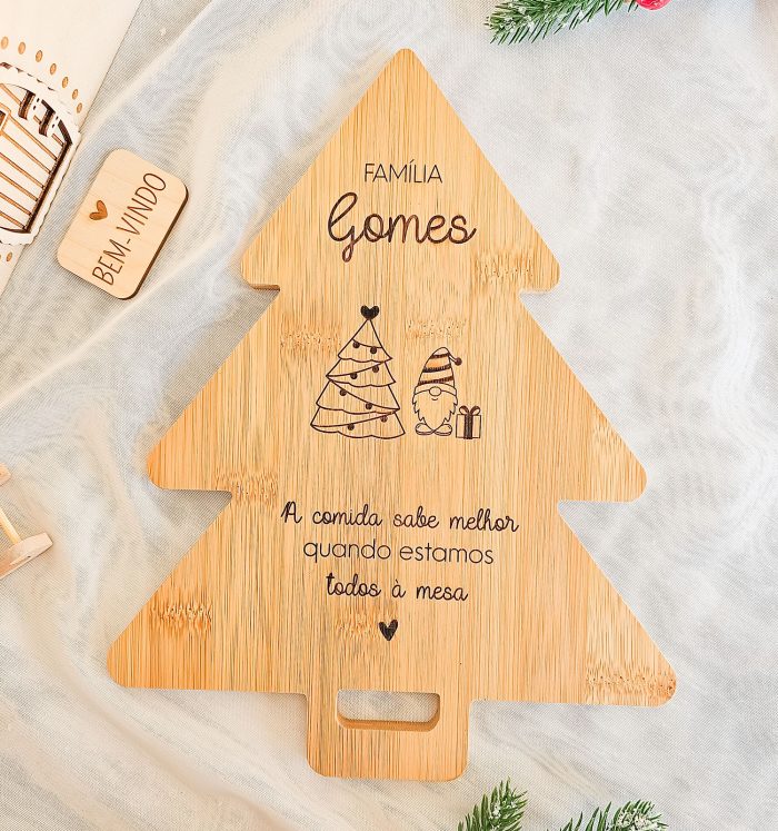 Tábua de Cozinha Personalizada - Pinheiro de Natal