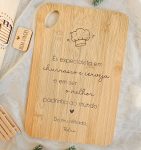Tábua de Cozinha Personalizada - Tema Chef - PIPÁPÁ - Amor em Madeira Tábua de Cozinha Personalizada - Tema Chef