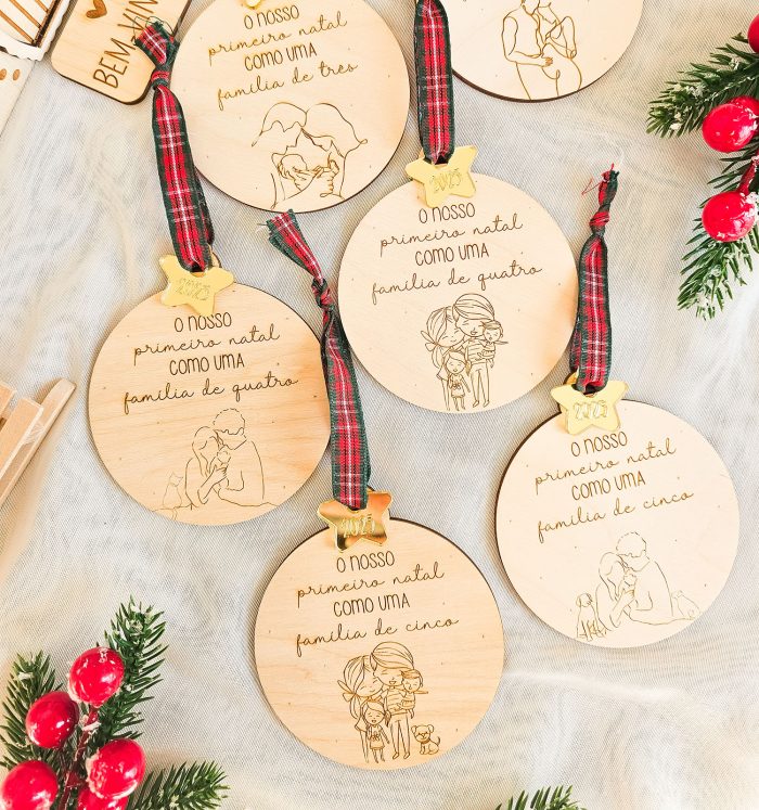 Bola de Natal "O nosso primeiro Natal" personalizada