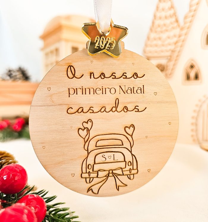 Bola de Natal "O nosso primeiro Natal casados"