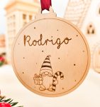 Bola Gnomo de Natal Personalizada com Nome