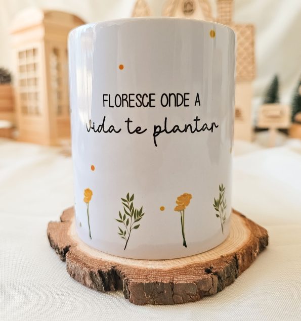 Caneca Inspiracional - Tema Flores