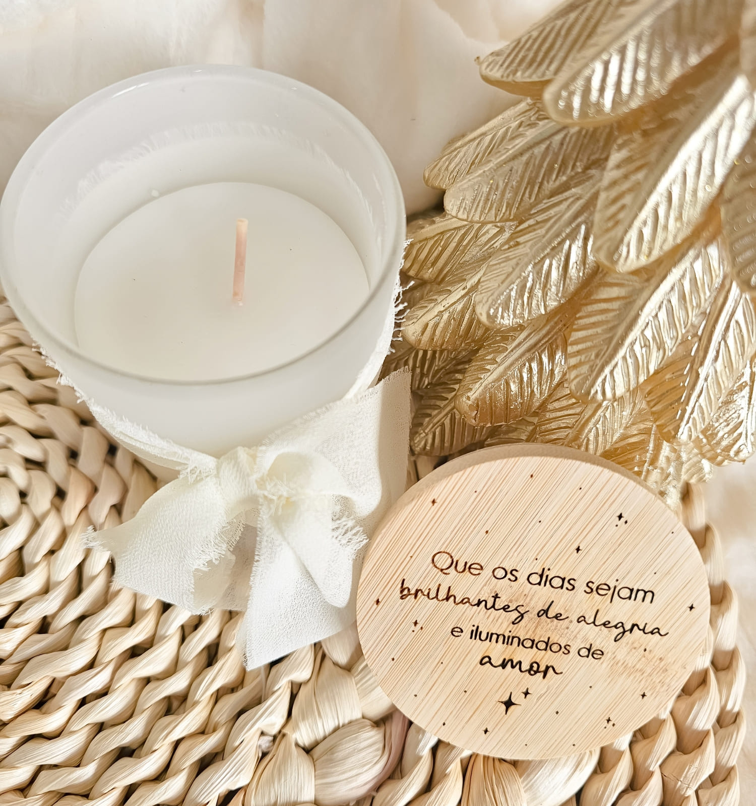 Vela Aromática Texto Natal Personalizado Vela Aromática Texto Natal Personalizado