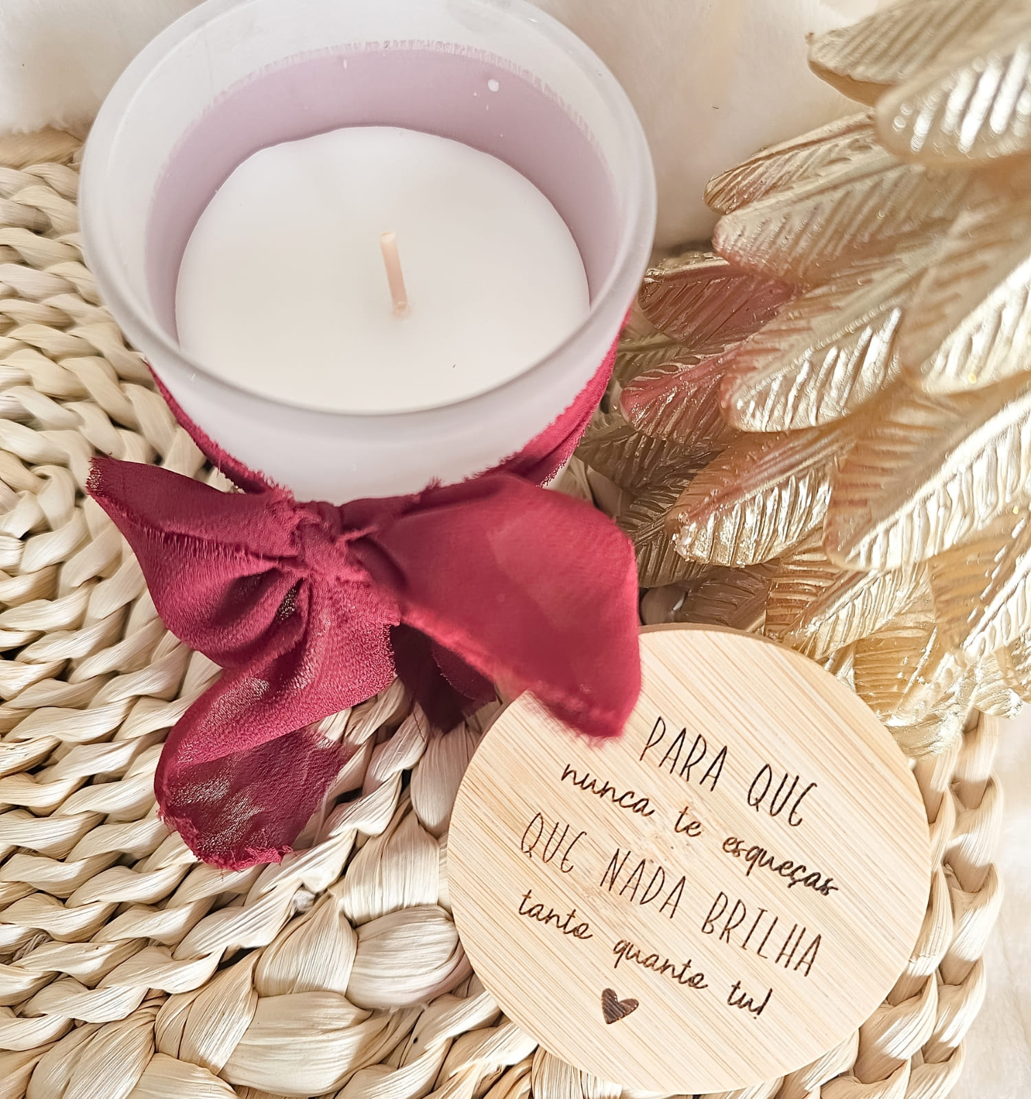 Vela Aromática Texto Natal Personalizado Vela Aromática Texto Natal Personalizado