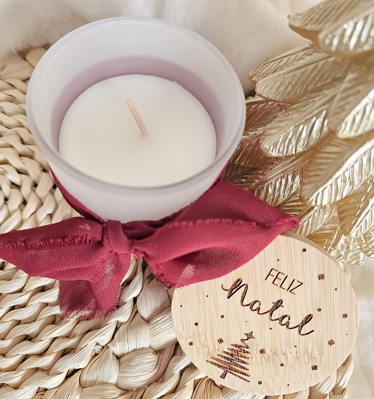 Vela Aromática Texto Natal Personalizado Vela Aromática Texto Natal Personalizado