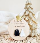 Bola de natal “O nosso primeiro Natal casados” – Personalizada com Nome