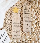 Marcador de Livro Personalizado em Madeira Natal