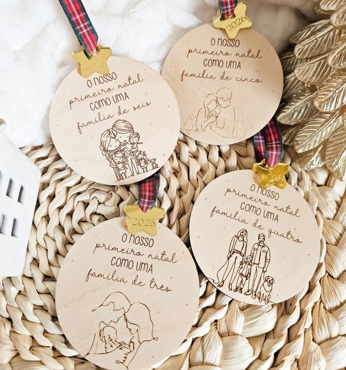 Bola de Natal "O nosso primeiro Natal" personalizada