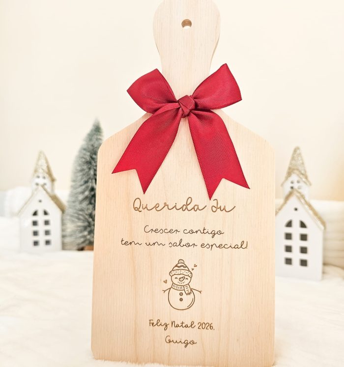 Mini Tábua de Bambu Personalizada | Presente Equipa Educativa
