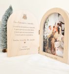 Moldura Livro de Natal em Madeira – Pai Natal