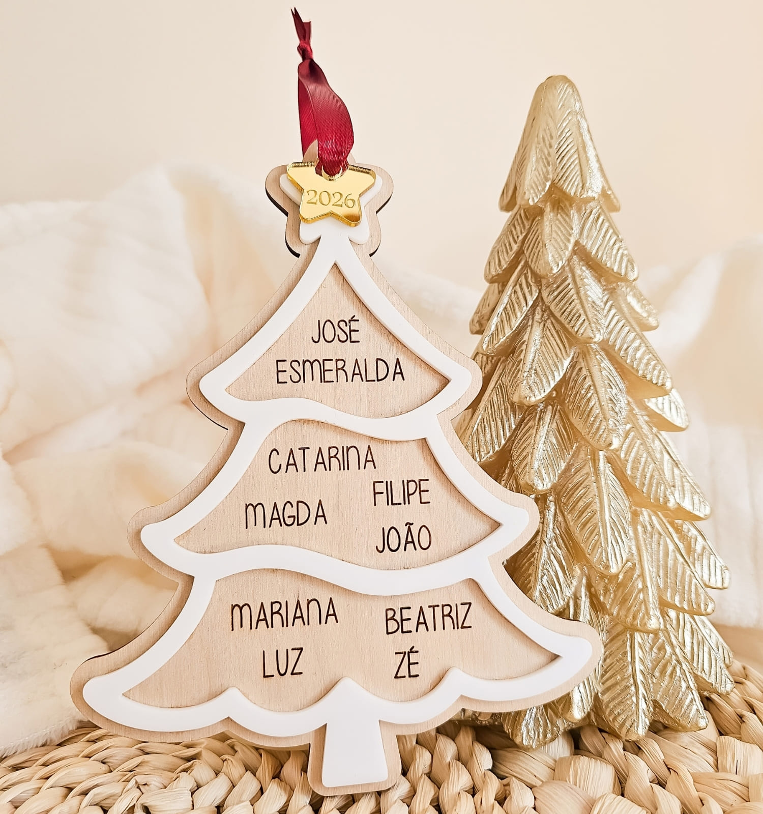 Ornamento Árvore de Natal Personalizado Ornamento Árvore de Natal Personalizado