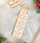 Marcador de Livro Personalizado em Madeira Natal