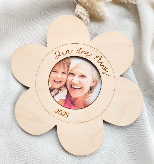 Íman Personalizado - Formato de Flor com Fotografia