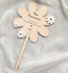 Placa em Formato de Flor para Vaso