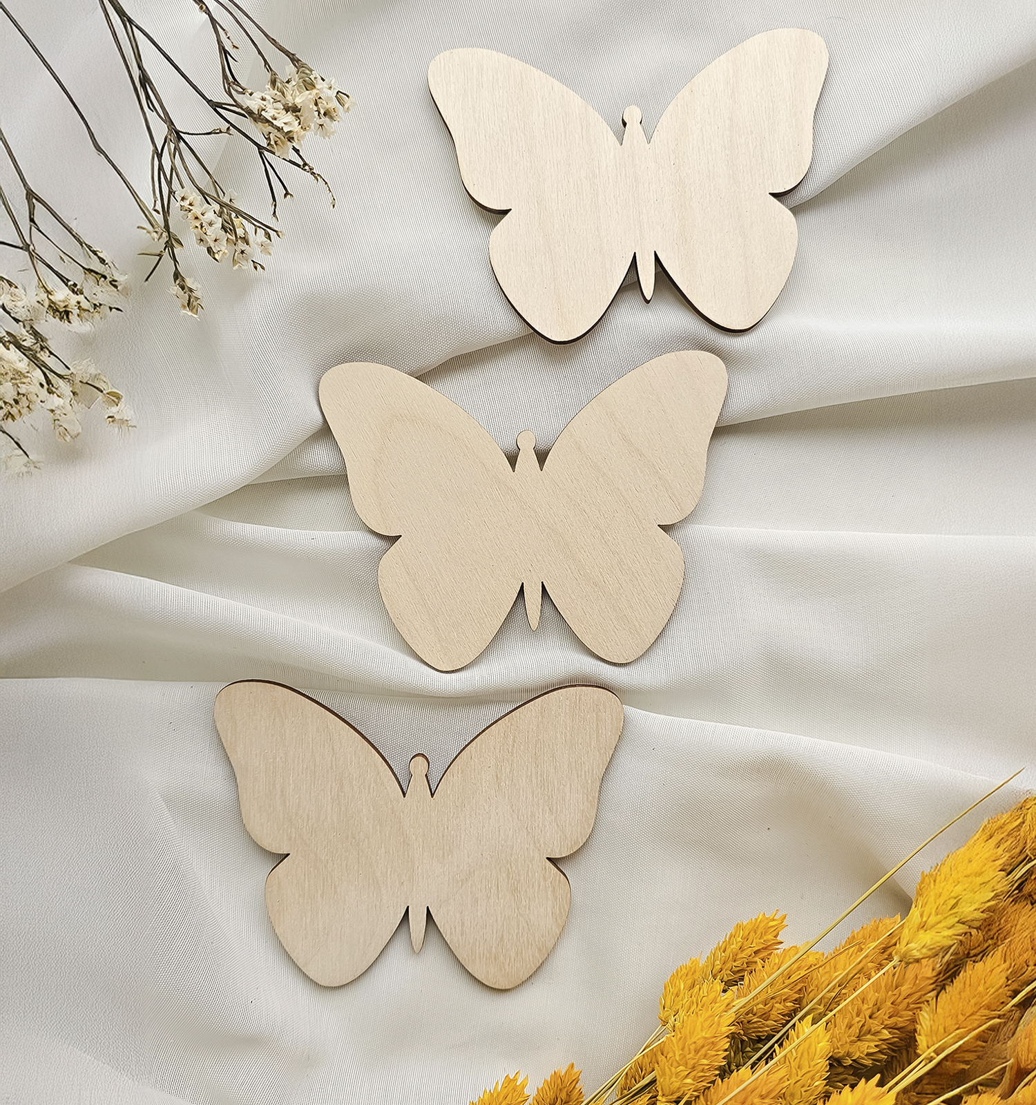 Borboletas em Madeira para Decoração - PIPÁPÁ - Amor em Madeira Borboletas em Madeira para Decoração