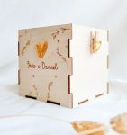 Vaso Madeira com Fotografia - Pedido de Padrinhos