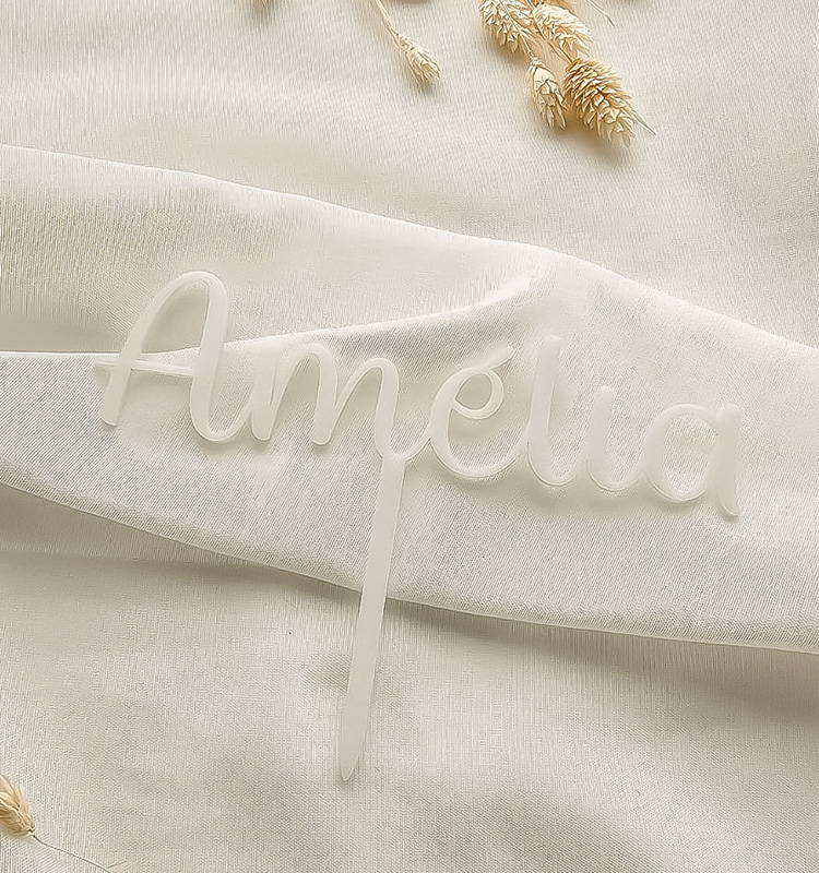 Topper de Bolo Personalizado com Nome - PIPÁPÁ - Amor em Madeira Topper de Bolo Personalizado com Nome
