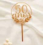 Topper de Bolo Personalizado em Acrílico - PIPÁPÁ - Amor em Madeira Topper de Bolo Personalizado em Acrílico