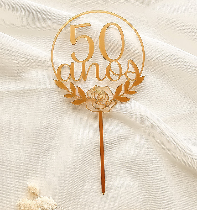 Topper de Bolo Personalizado em Acrílico - PIPÁPÁ - Amor em Madeira Topper de Bolo Personalizado em Acrílico