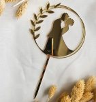 Topper de Casamento com Noivos em Acrílico - PIPÁPÁ - Amor em Madeira Topper de Casamento com Noivos em Acrílico