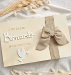 Conjunto de Batismo em Linho Castanho