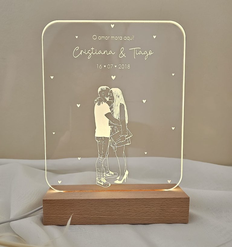 Candeeiro LED Personalizado com Fotografia