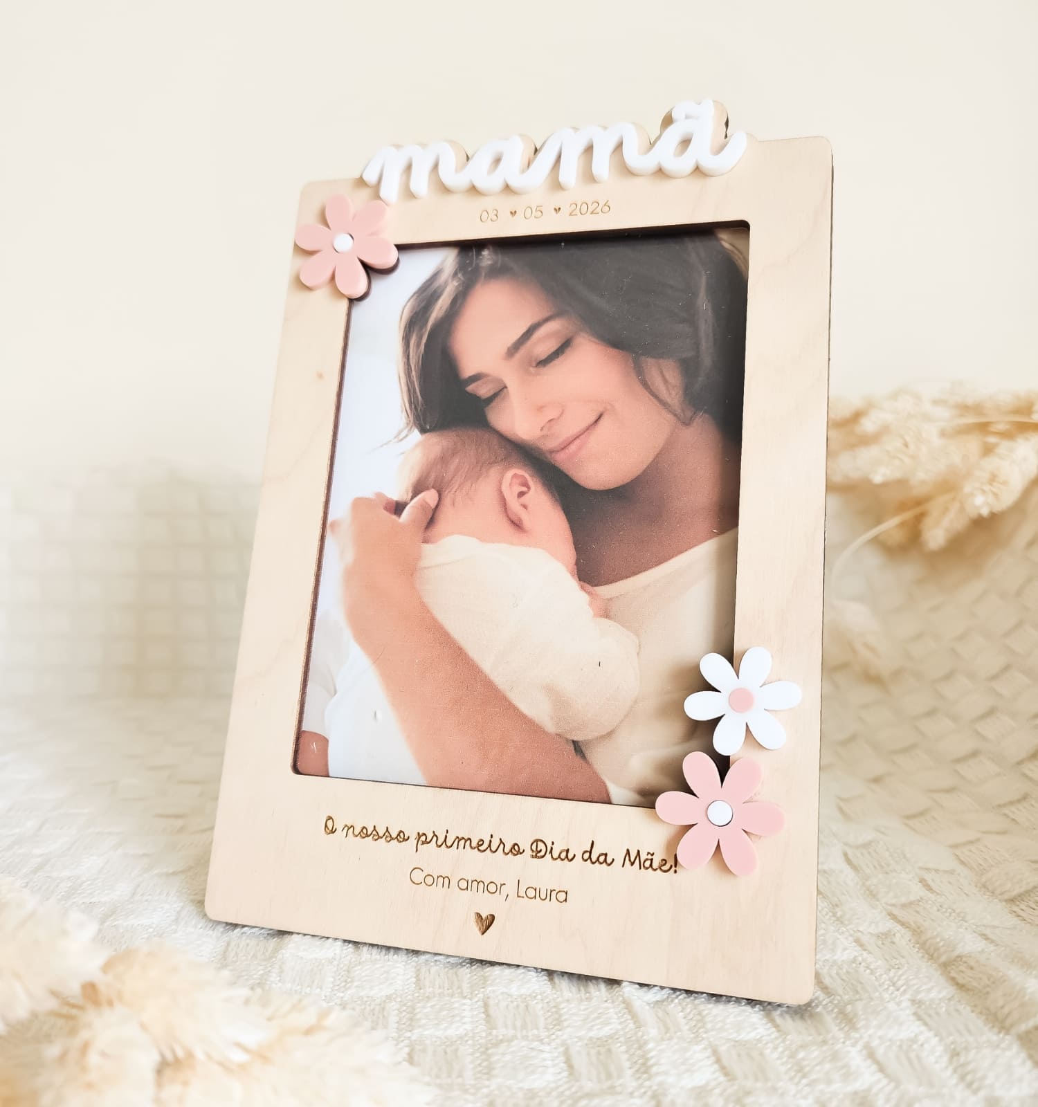 Moldura Primeiro Dia da Mãe Personalizada