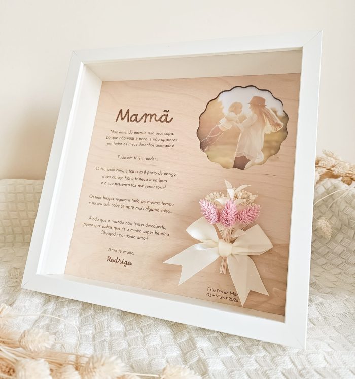 Moldura Dia da Mãe Personalizada com Fotografia e Texto