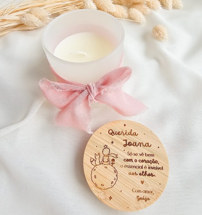 Vela Aromática Personalizada para Educadora/Auxiliar
