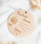 Íman personalizado para educadora em madeira