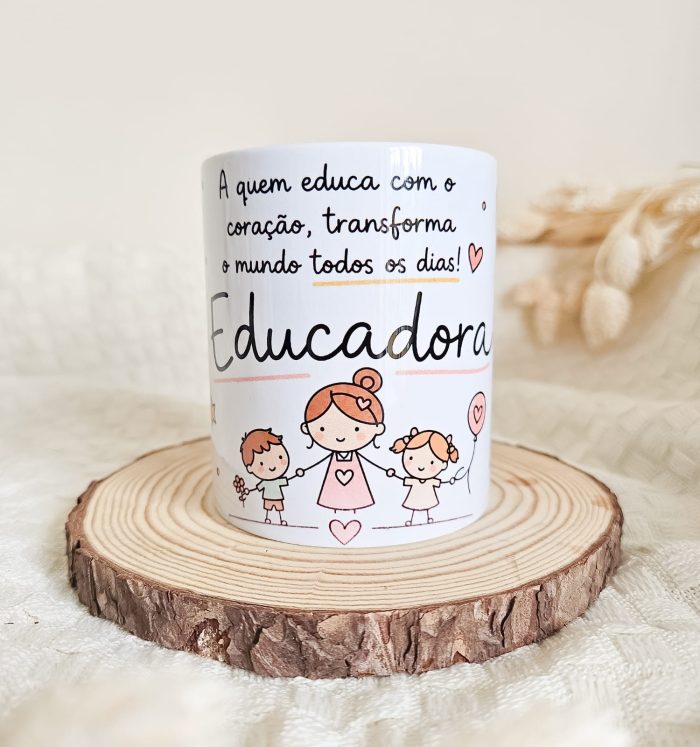 Caneca personalizada para educadora