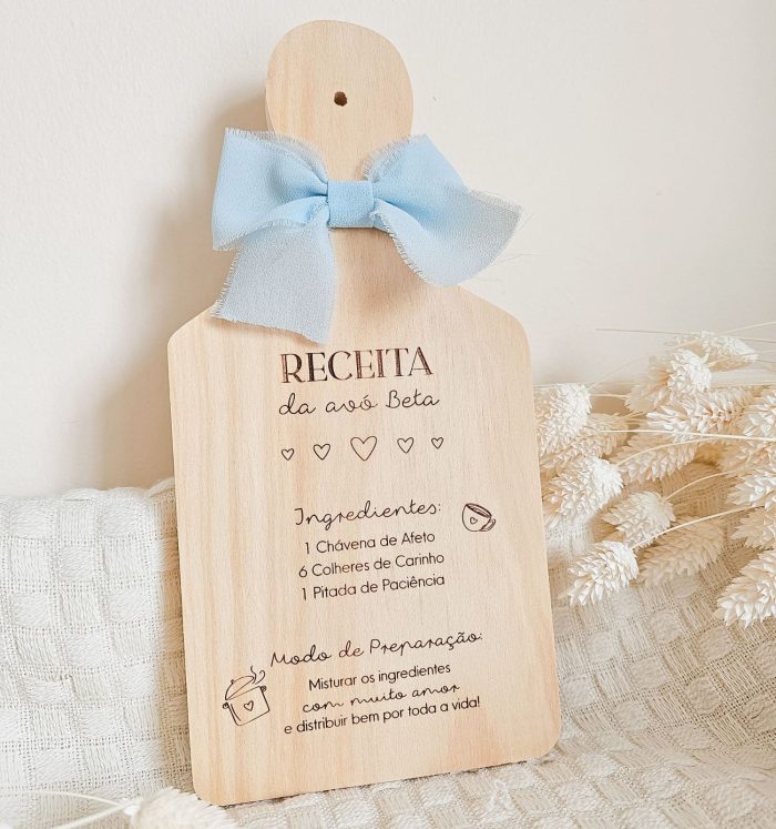 Mini Tábua Receita Personalizada para Avó