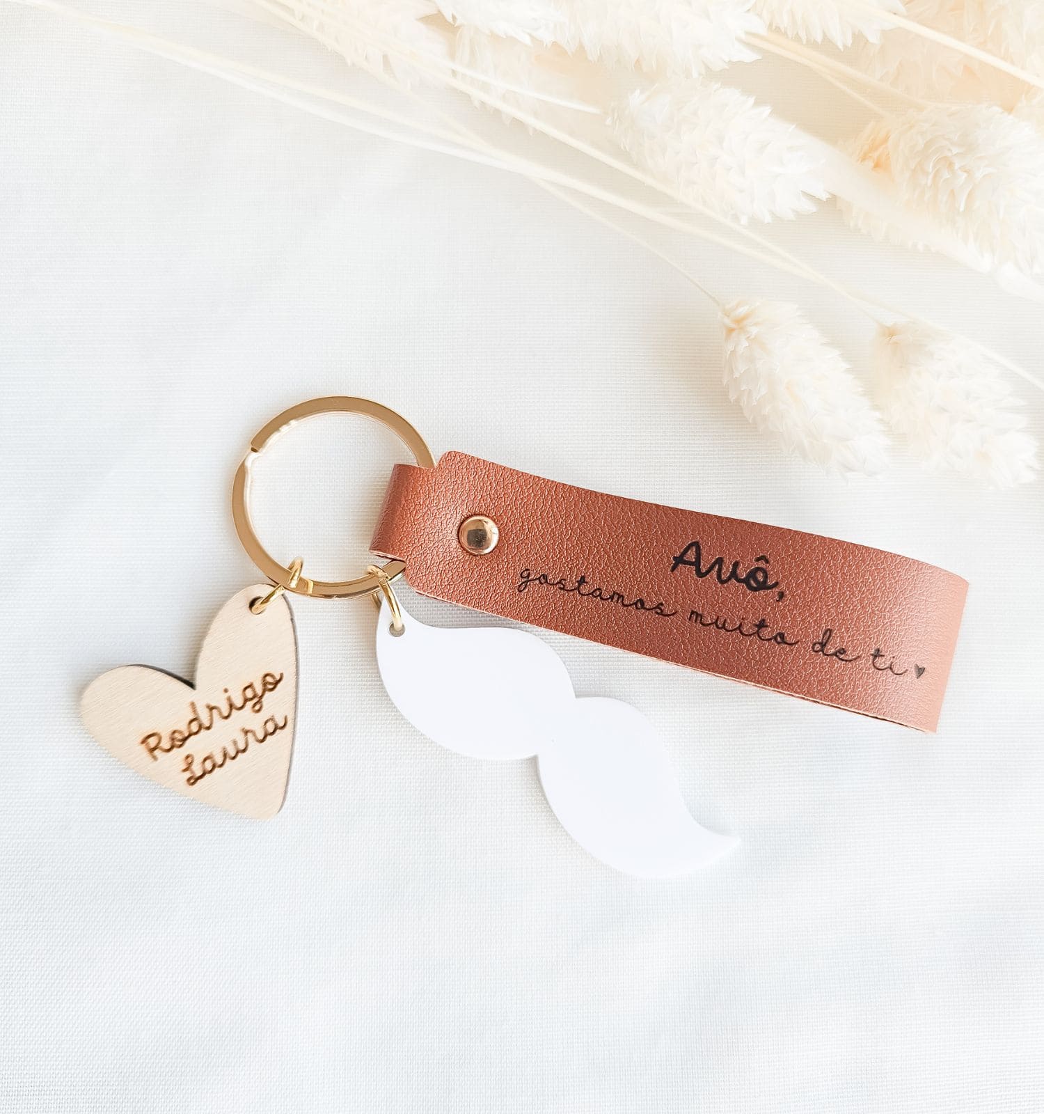Porta-Chaves Personalizado para Avô - PIPÁPÁ - Amor em Madeira Porta-Chaves Personalizado para Avô