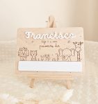 placa-primeiro-dia-creche-personalizada - PIPÁPÁ - Amor em Madeira placa-primeiro-dia-creche-personalizada