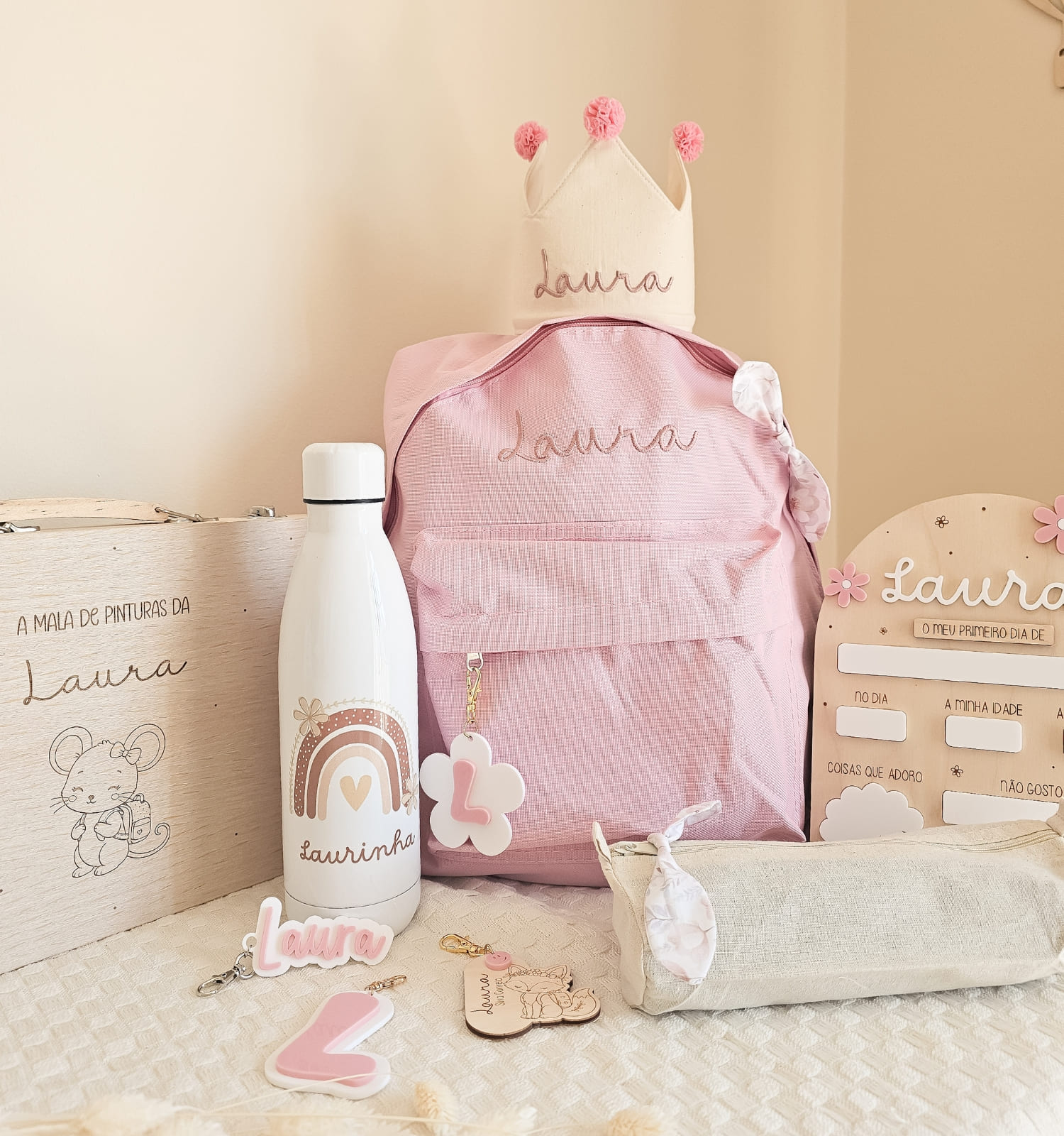 Cria o Teu Conjunto Regresso às Aulas - Tons Rosa - PIPÁPÁ - Amor em Madeira Cria o Teu Conjunto Regresso às Aulas - Tons Rosa